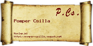 Pomper Csilla névjegykártya